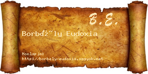 Borbély Eudoxia névjegykártya